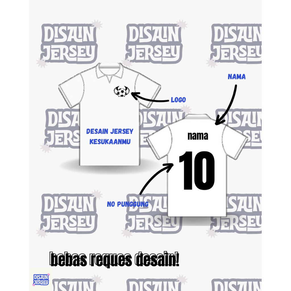 Jersey sepak bola,futsal,dll custom jersey team desain sesukamu