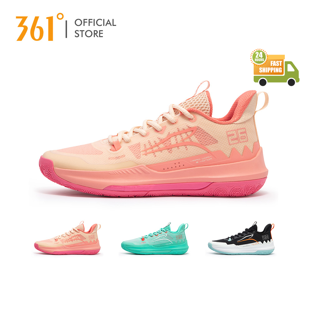 361 Degrees DVD team Men Basketball Shoes Wear-Resistant Non-Slip Breathable Training | Sepatu tenis
