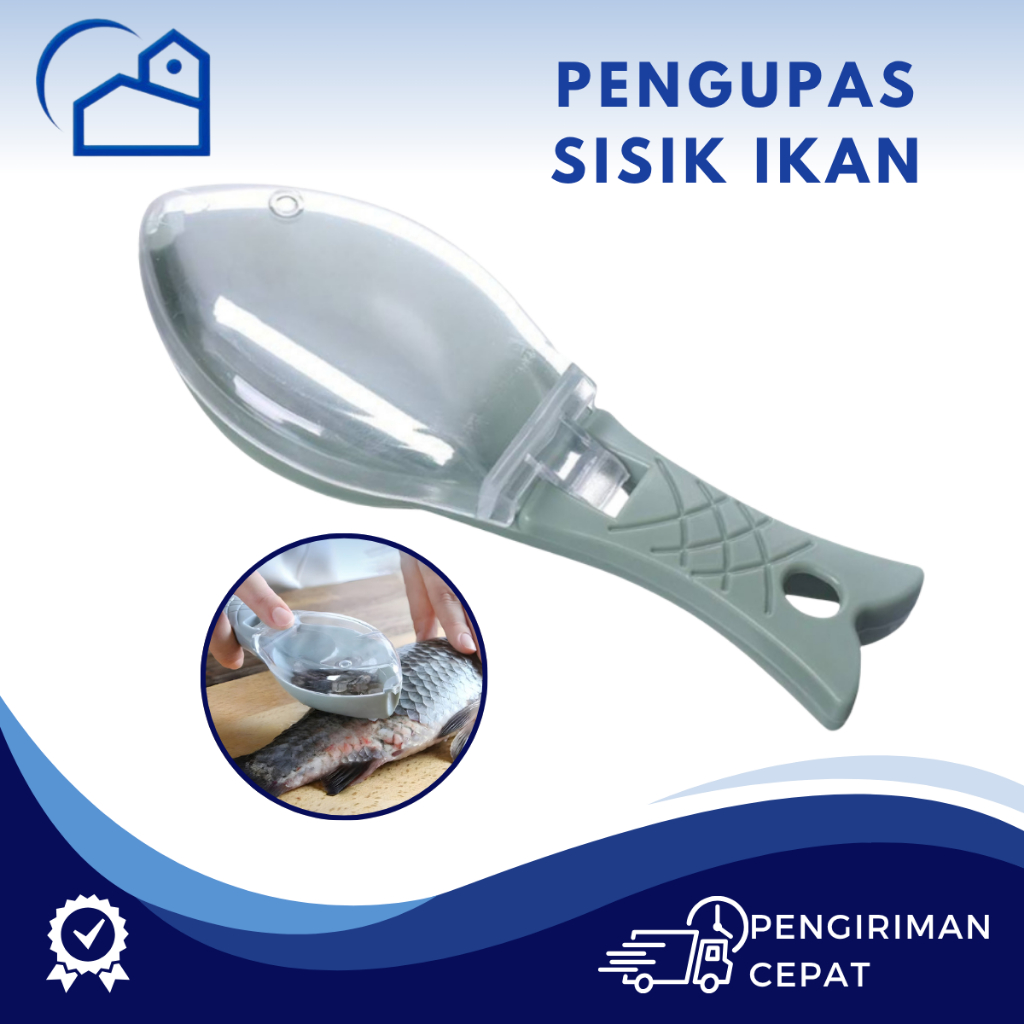 HOMESTATION - Alat Pembersih Pengupas Sisik Ikan Higienis, Anti Licin, Cepat & Praktis 7009