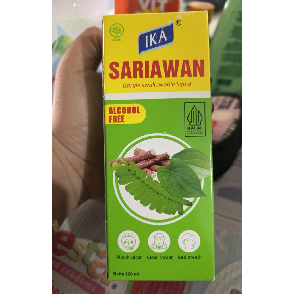 IKA SARIAWAN CAIRAN KUMUR DAN TELAN UNTUK SARIAWAN ANAK ANAK DAN DEWASA