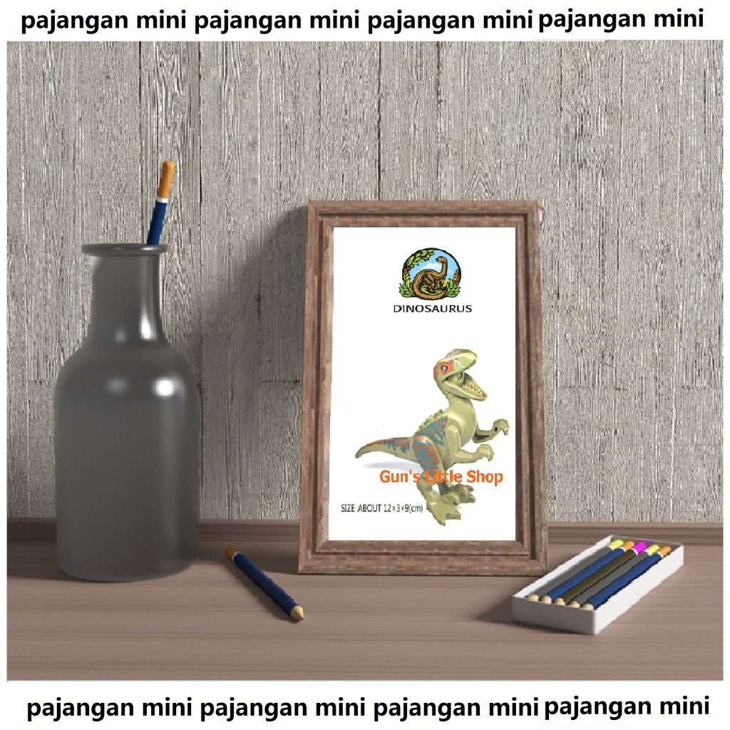 Pajangan Mini - Dinosaurus Velociraptor Delta minifigs tanpa dus