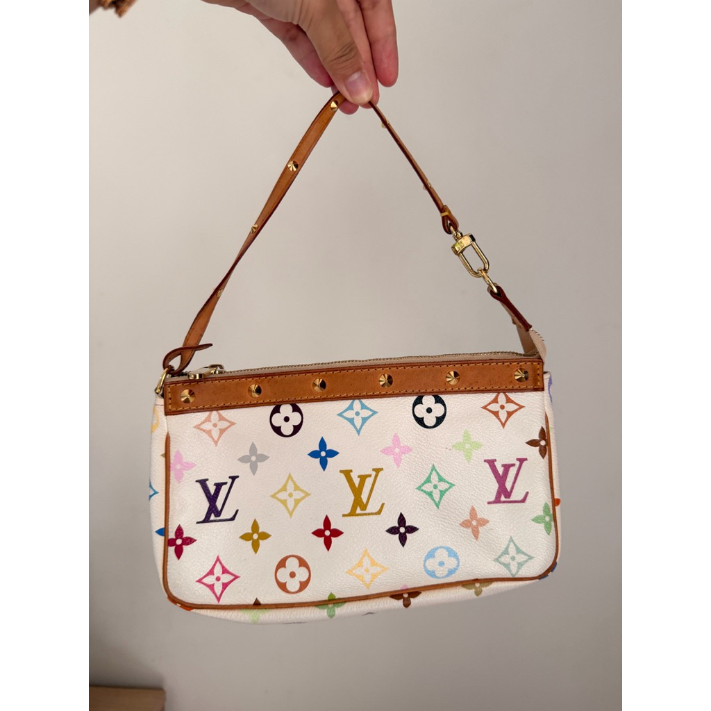 Lv x Murakami Pochette White