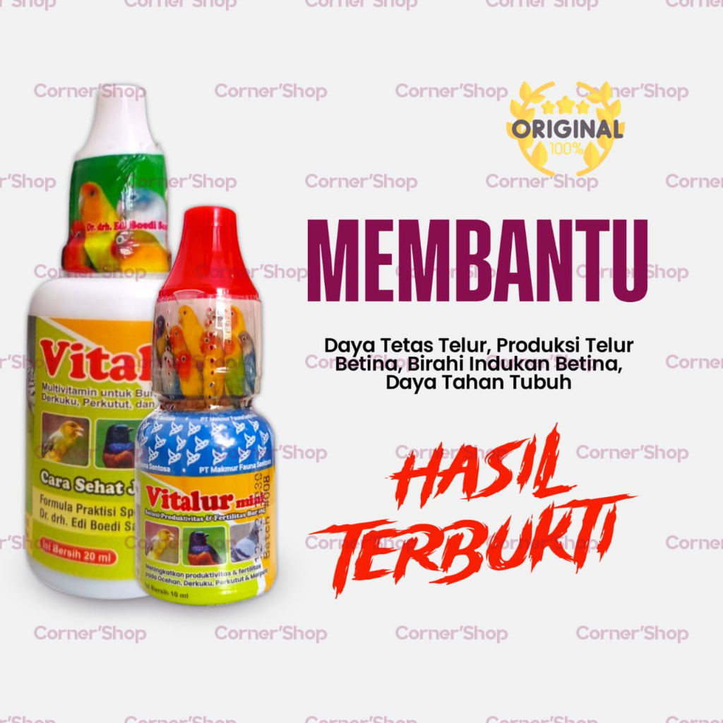 Vitalur Dr. Edi - Vitamin Ternak Breeding Burung Murai Batu Kacer Pleci Kenari