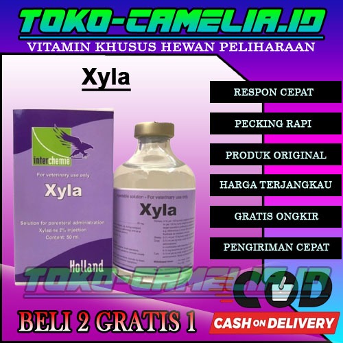 XYLA HOLLAND 50 Ml Obat Sedatif Atau Penenang Analgesik untuk Premedikasi Hewan Original Import