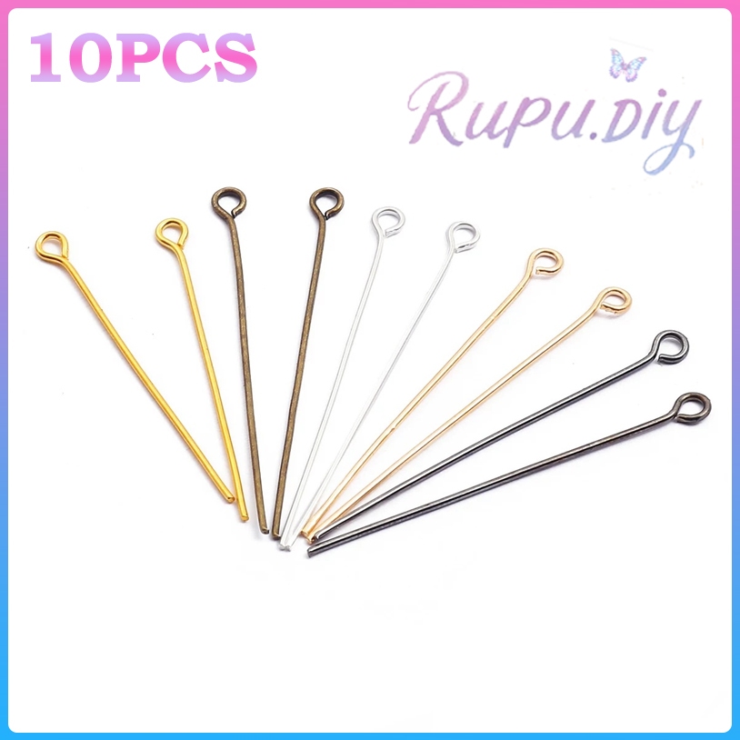 10gr Bahan jarum sembilan karakter DIY konektor lubang jarum Dapat dirangkai dengan manik-manik