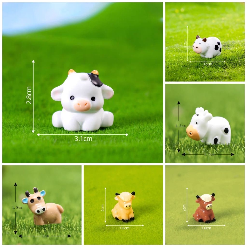 Figure Mini Sapi Kerbau Bison Mini Dekorasi Gantungan Kunci