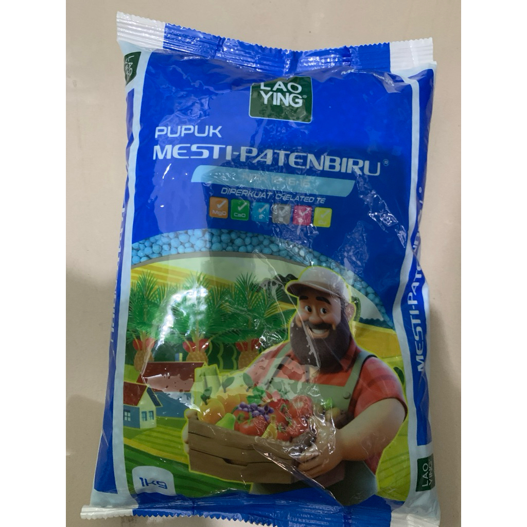 pupuk NPK 16.16.16 Lao ying kemasan 1 kg (pupuk untuk buah buatan dan akar tanaman )