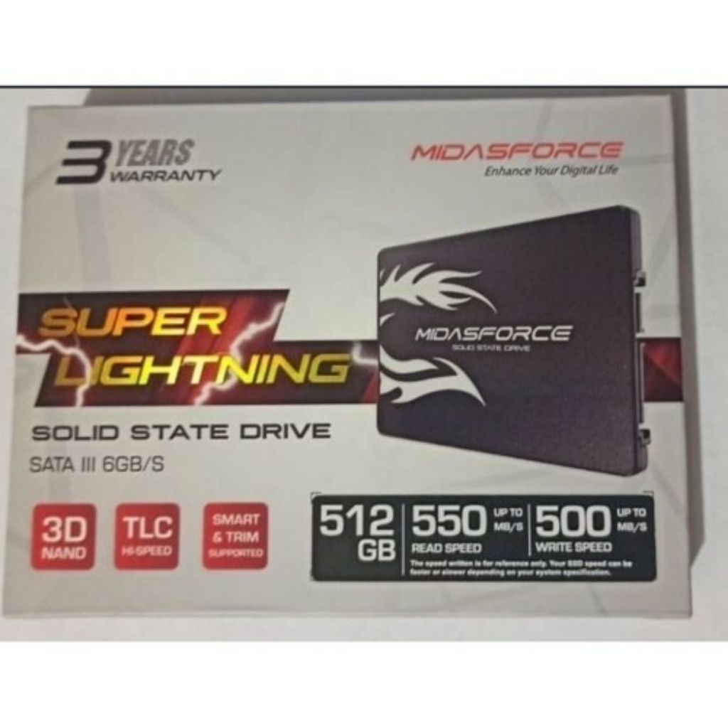 SSD SATA III Midasforce 512GB