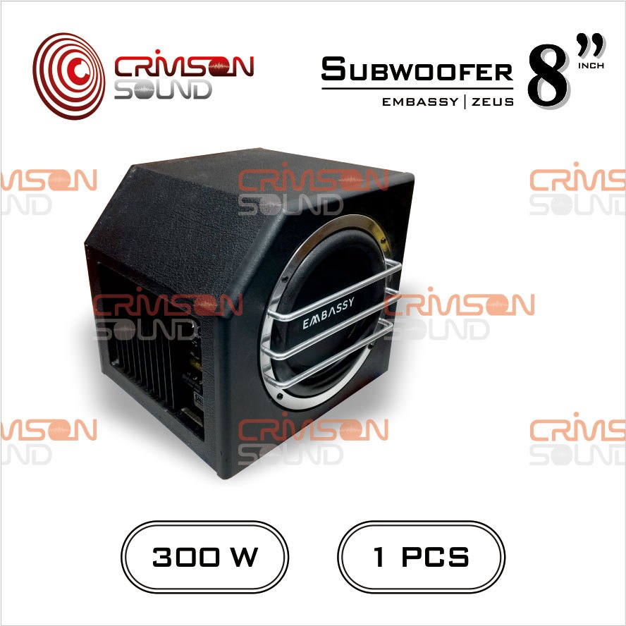 Speaker Subwoofer Bass Box Mobil AKTIF 8 Inch Embassy - Zeus