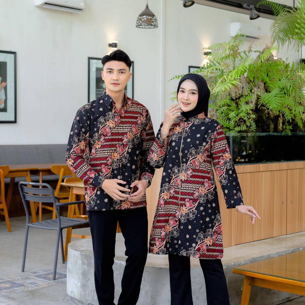 Benang Raja Batik Couple Katun Primis Bunga Rantai