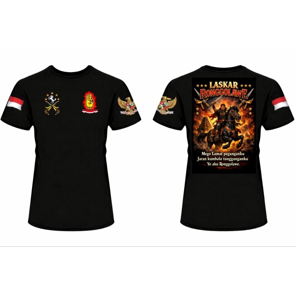 Kaos Laskar Ronggolawe Terlaris Bahan Tebal dan Adem