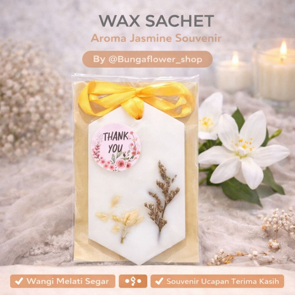 [ Promo Termurah ] Aesthetic Botanical Scented wax sachet Aroma terapi / Handcrafted Handmade / Souv
