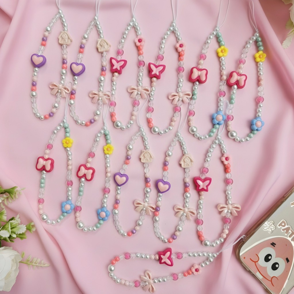 (12 pcs) Gantungan Hp Phone Strap Gantungan Tas Bag Charm Gantungan Kunci Keychain Barang Grosir Aks