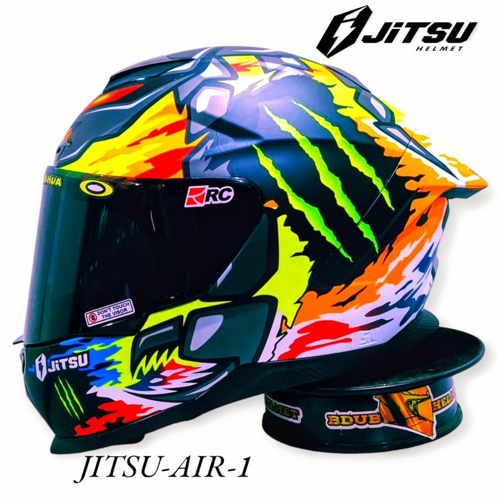 Helm full face Jitsu air 1 Scorpius glos paket ganteng original JITSU