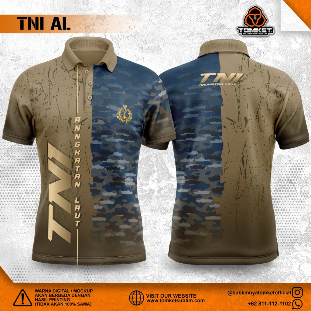 Baju Jersey Full Printing TNI AL-15
