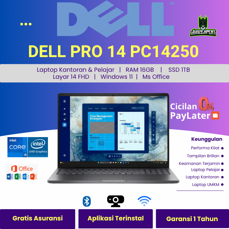 DELL PRO 14 PC14250 CORE i5-1345U 16GB SSD 1TB 14" INCH WUXGA WIN 11