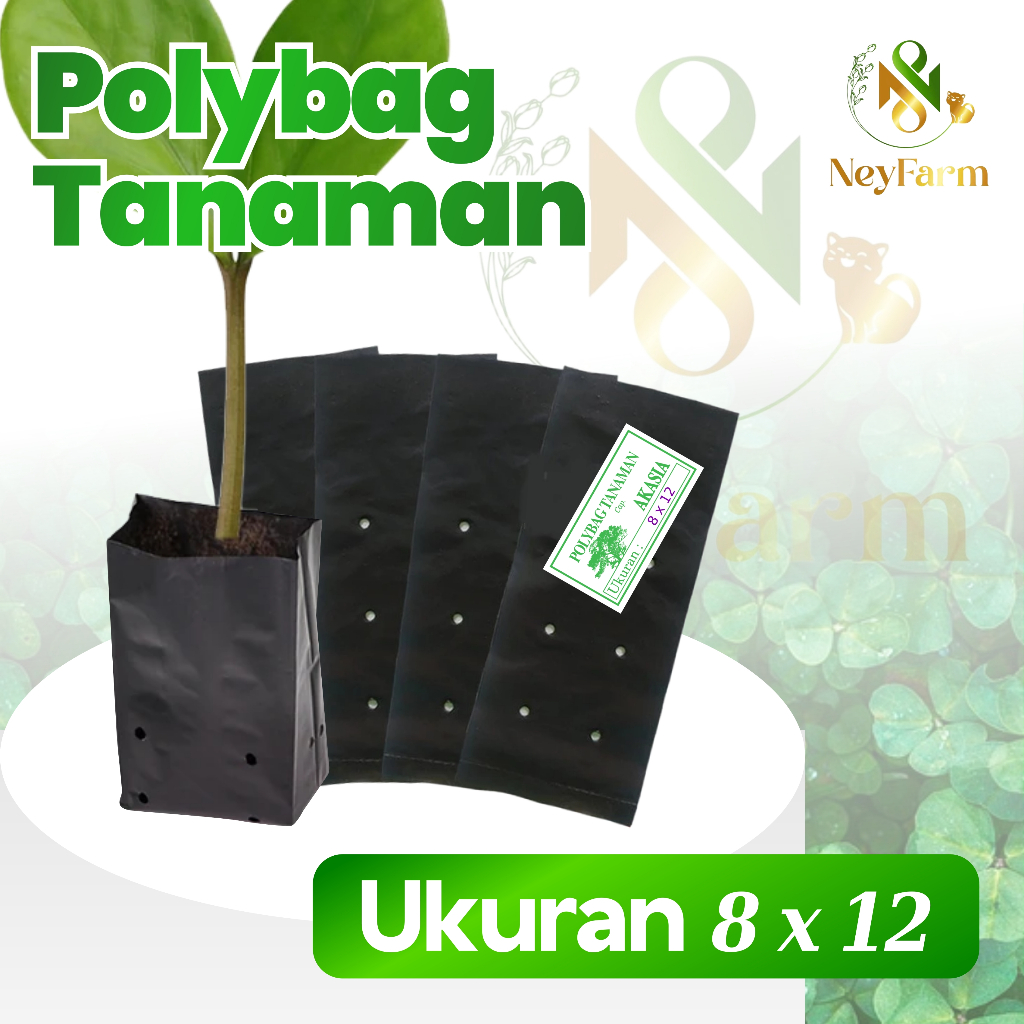Polibag Polybag Hitam Ukuran 8X12 Kuat Awet Tahan Lama Plastik Polibag Wadah Tanaman