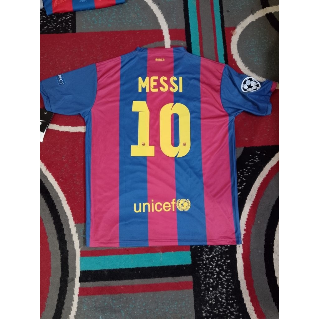 Jersey Barcelona home 2015, final ucl 2015 edition shorts sleeve version Lionel Messi #10 size L
