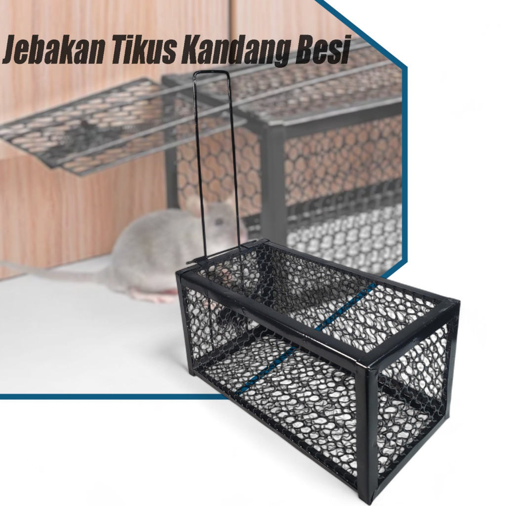 Perlengkapan rumah Jebakan Tikus Kandang Besi Automatic Mousetrap 23x11.5x11.5cm - B-23