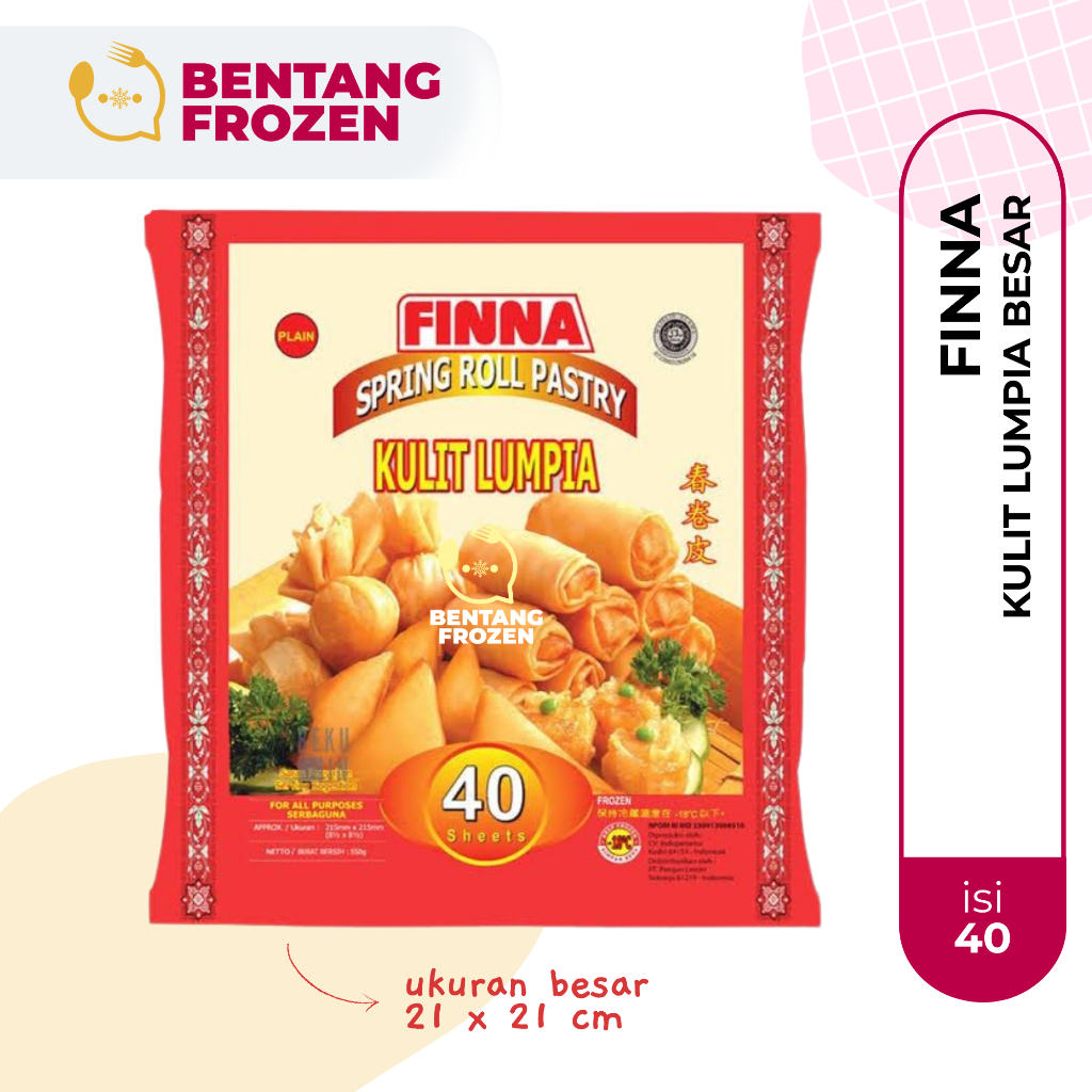 Finna Kulit Lumpia Ukuran Besar Isi 40 lembar [21 x 21cm]