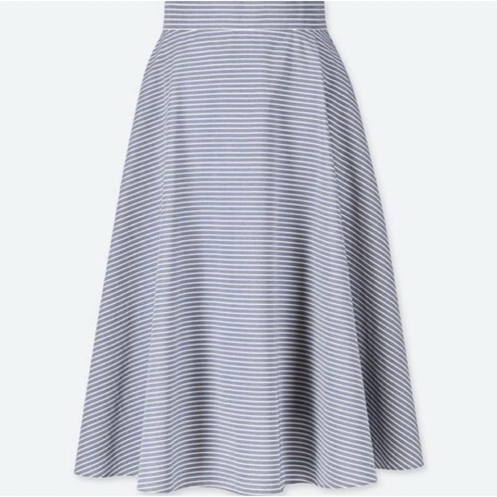 Rok Uniqlo flare stripe