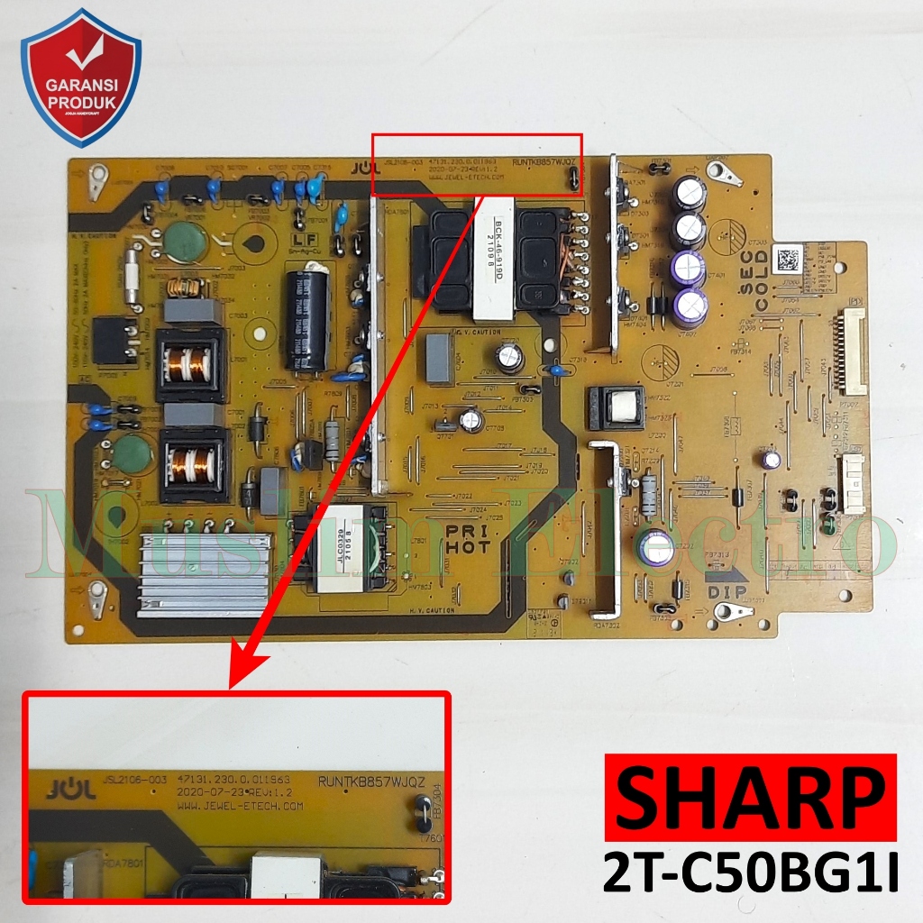 PSU LED TV Sharp 2T-C50BG1I C50BG1I 50BG1I