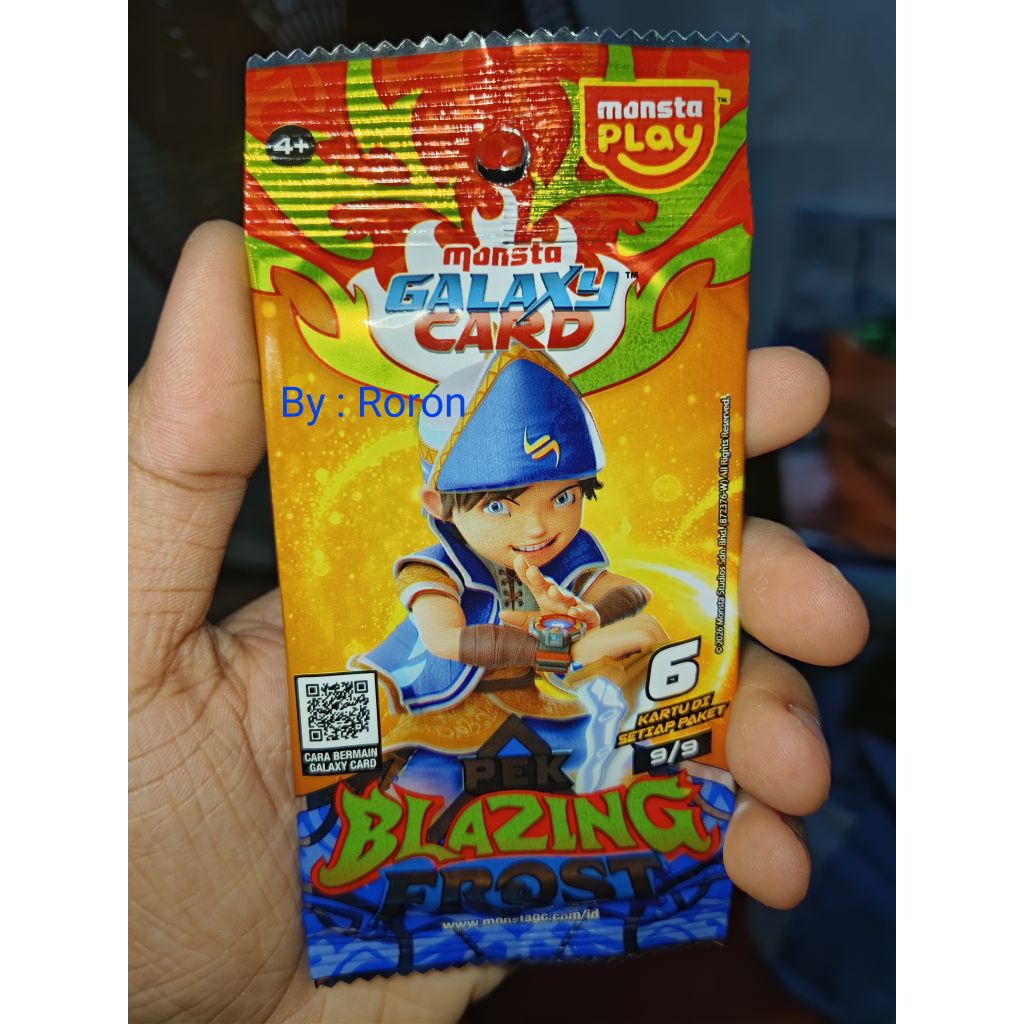 Boboiboy Monsta Galaxy Card 100% Original Pek Blazing Frost, SR SOPAN ID 9/9
