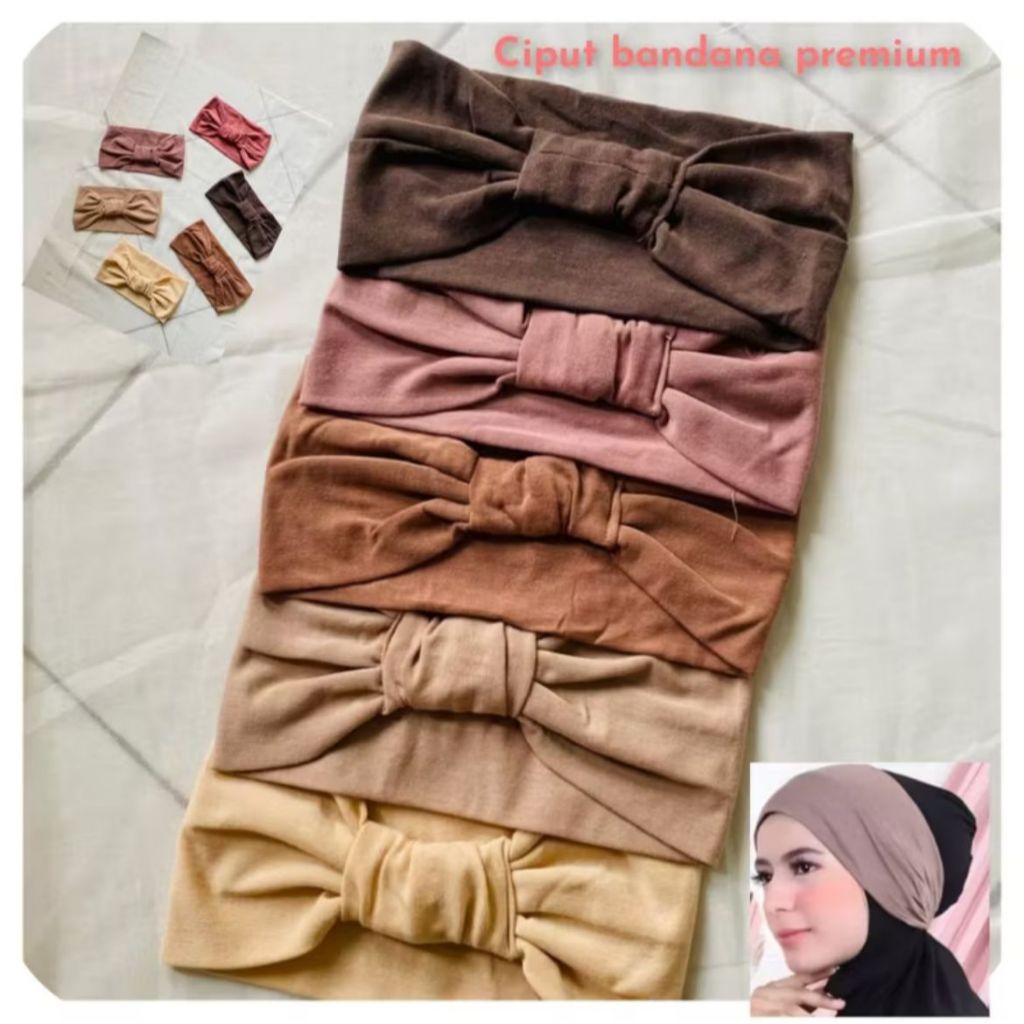 ciput bandana premium-ciput bando kaos karet belakang