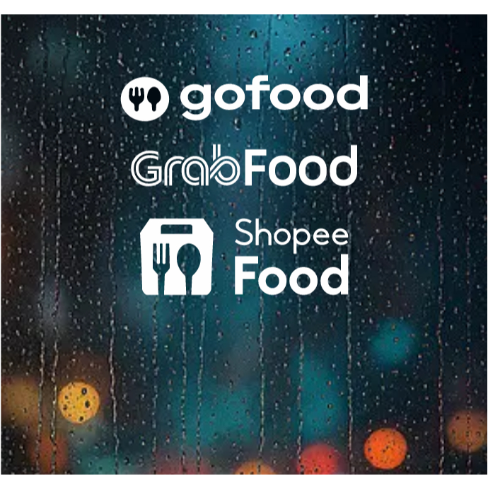 STIKER CUTING DECAL HIASAN KACA GO FOOD / GRAB FOOD / SHOPEE FOOD