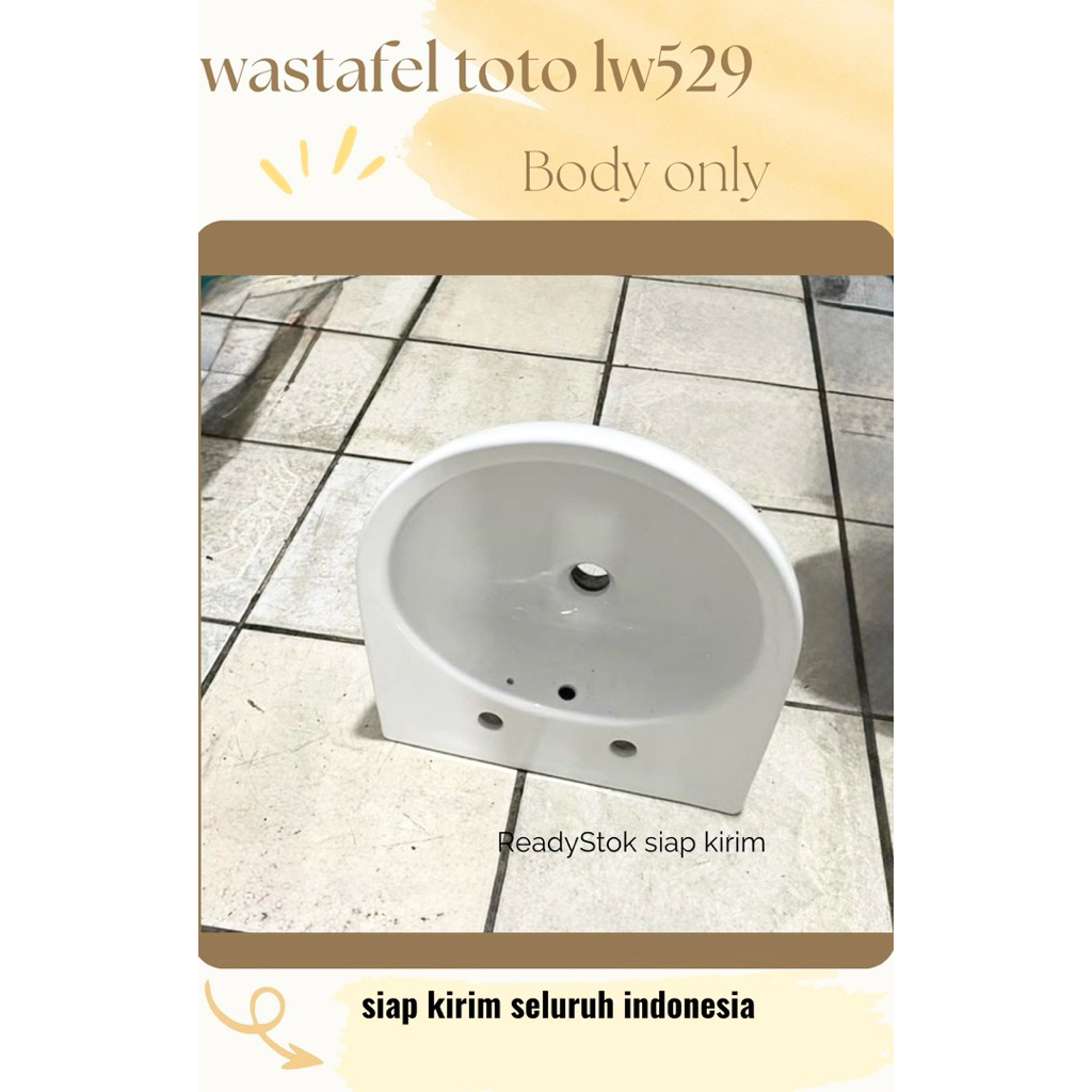 Wastafel toto L529 Body only|Wastafel toto|Wastafel cuci tangan|Wastafel kamar mandi|Wastafel murah 