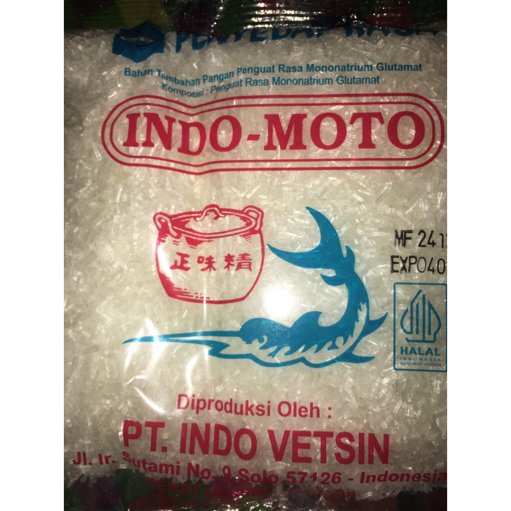 Penyedap Rasa Micin Indo Moto 250gr Micin Kuliner Khas Solo