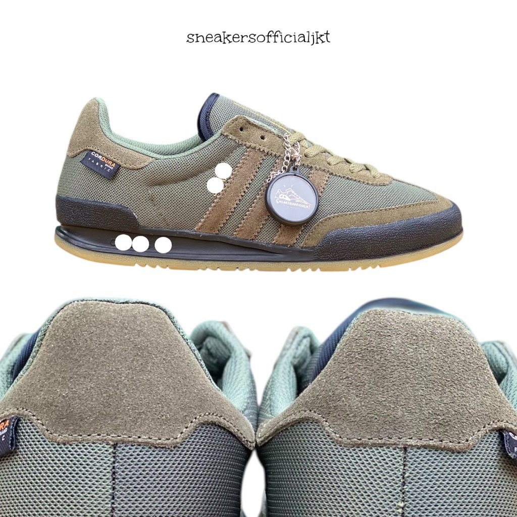 Adidas Jeans Cordura Olive Night Cargo - Sneakers Casual Pria Retro Suede Gum Sole - Sepatu Casual T