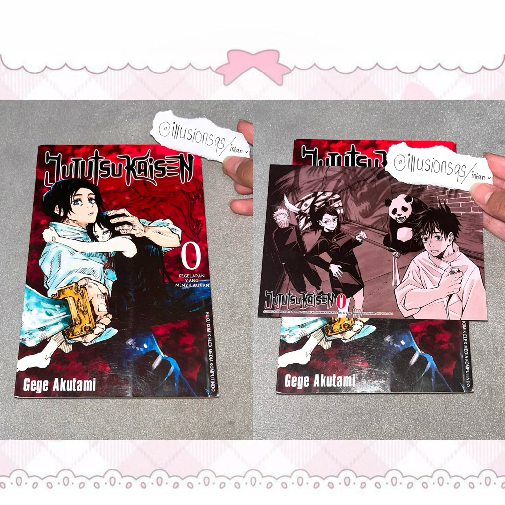 preloved komik jujutsu kaisen 0 +postcard