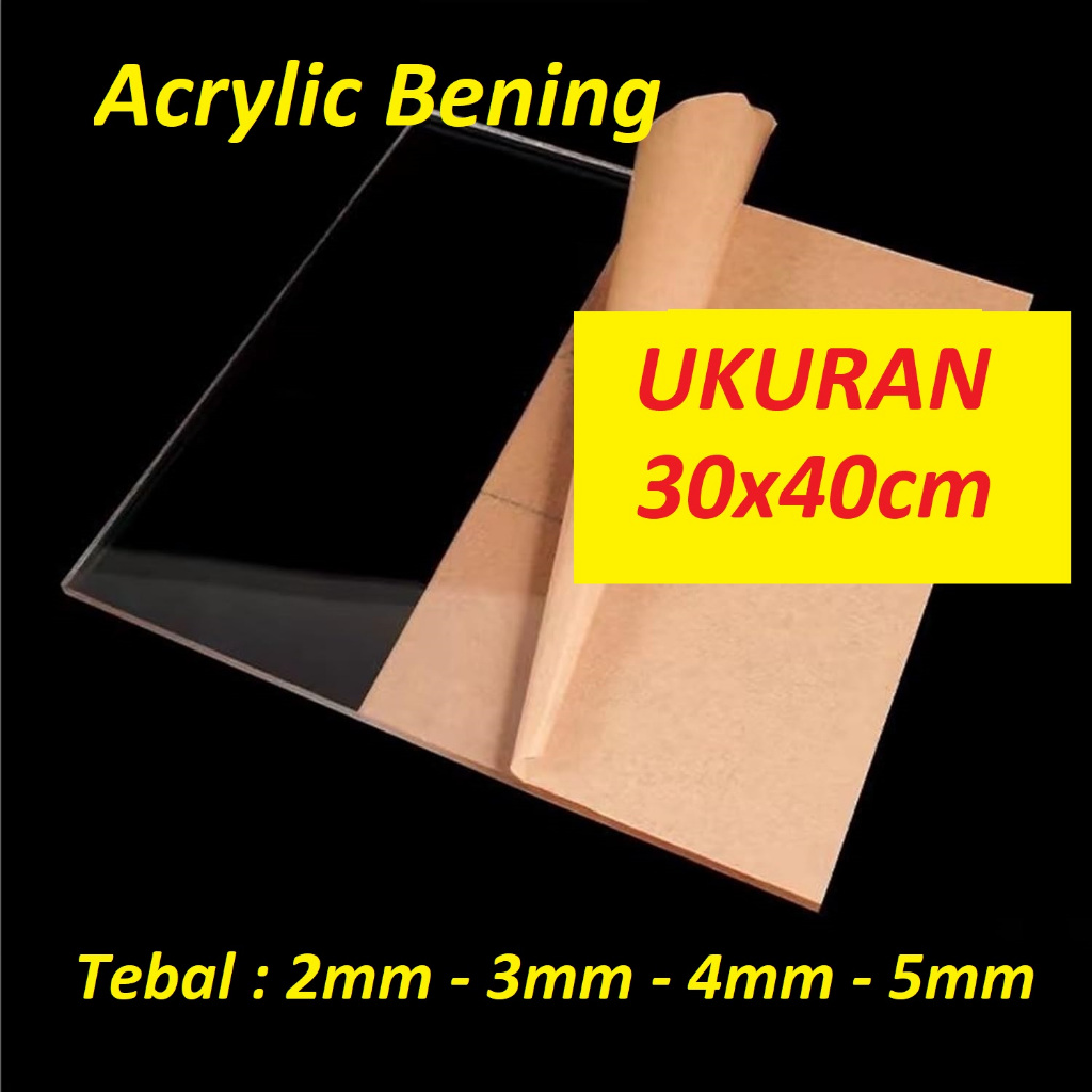 Lembaran acrylic / akrilik sheet high quality warna bening / clear / transparan seperti kaca tebal 2