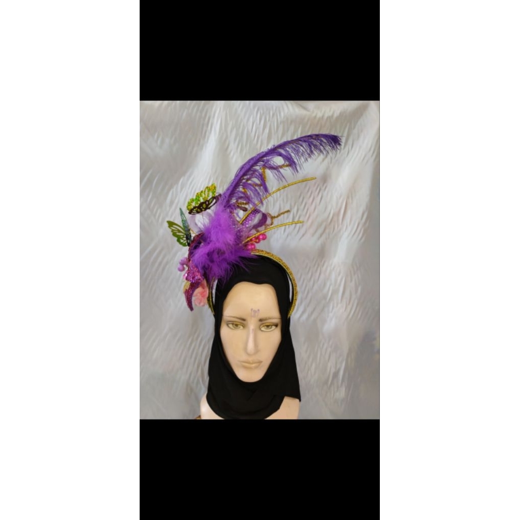 headpiece / hiasan kepala / bando bulu mayoret