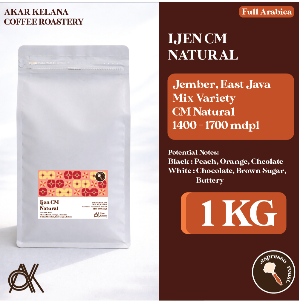 Kopi Arabika Espresso Ijen CM Natural Kemasan 1 KG