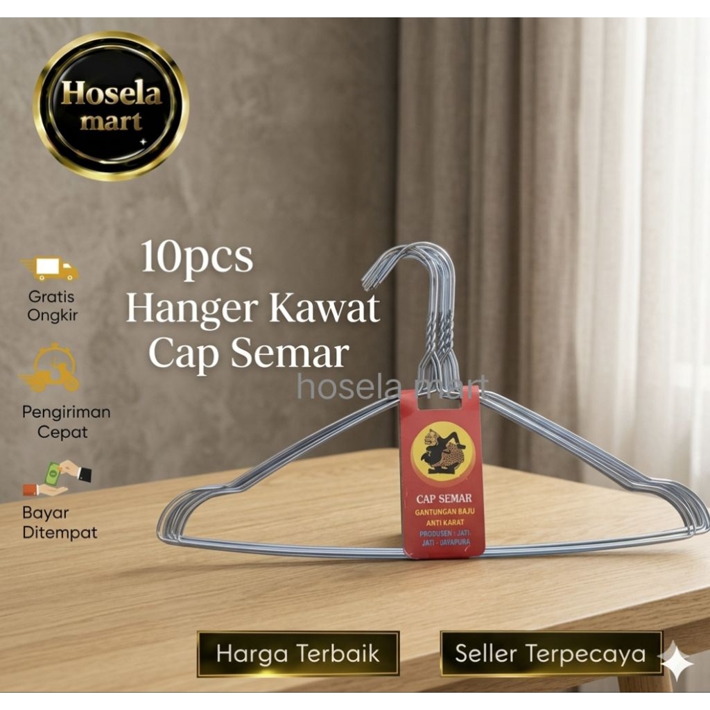 Hanger kawat polos/Hanger Baju Kawat Kuat / Hanger Kawat Murah / gantungan baju murah kawat anti kar