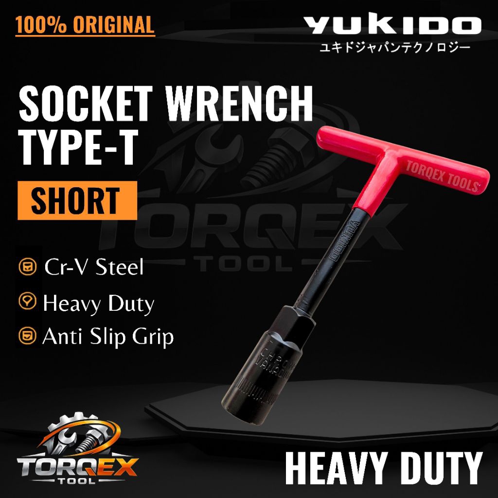 Kunci T Pendek 8 mm Yukido – Socket Wrench Type T, Heavy Duty & Presisi