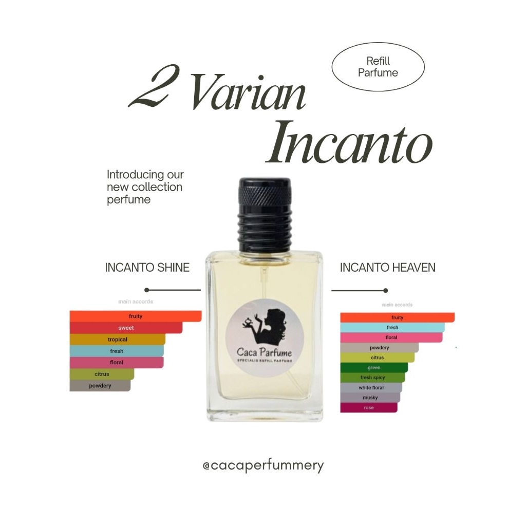 CACA PARFUM - Parfum Refill INCANTO SHINE - INCANTO HEAVEN - Parfum Unisex - Parfum pria - Parfum Wa