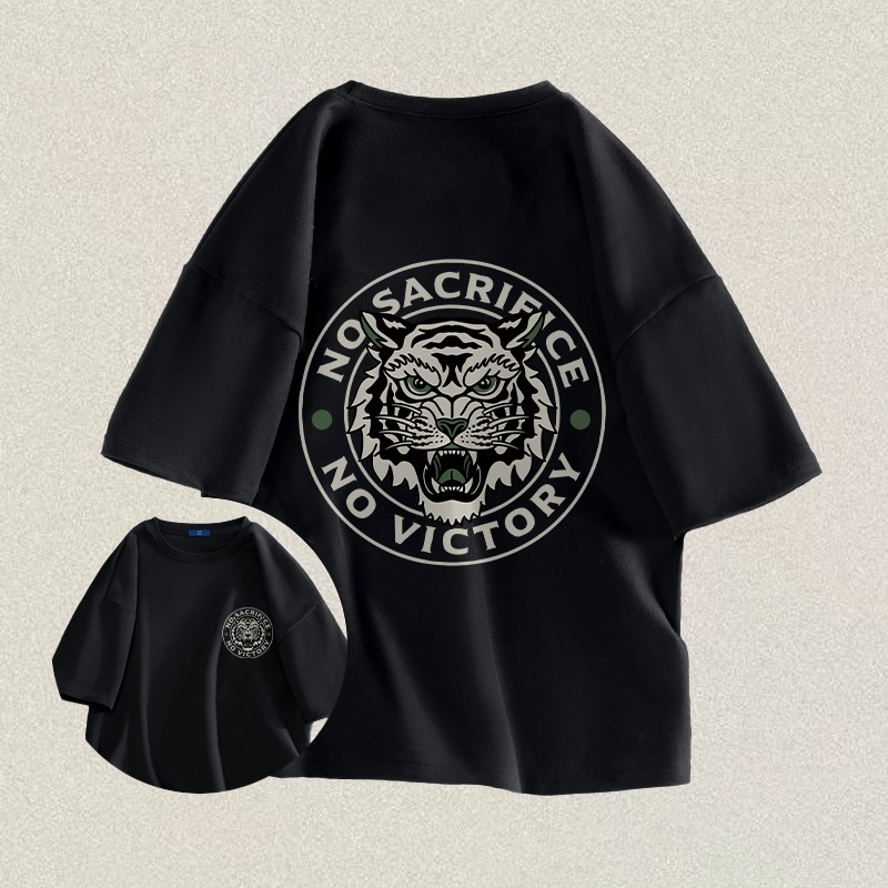 RENELLE Baju Kaos Oversize Pria | Mata melotot lebar Mengaum Kepala Harimau Putih | Kaos Pria Distro