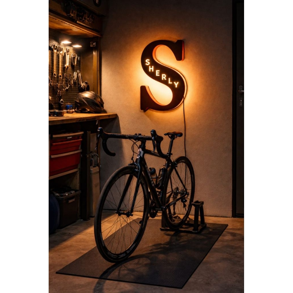 Lampu dinding custom nama