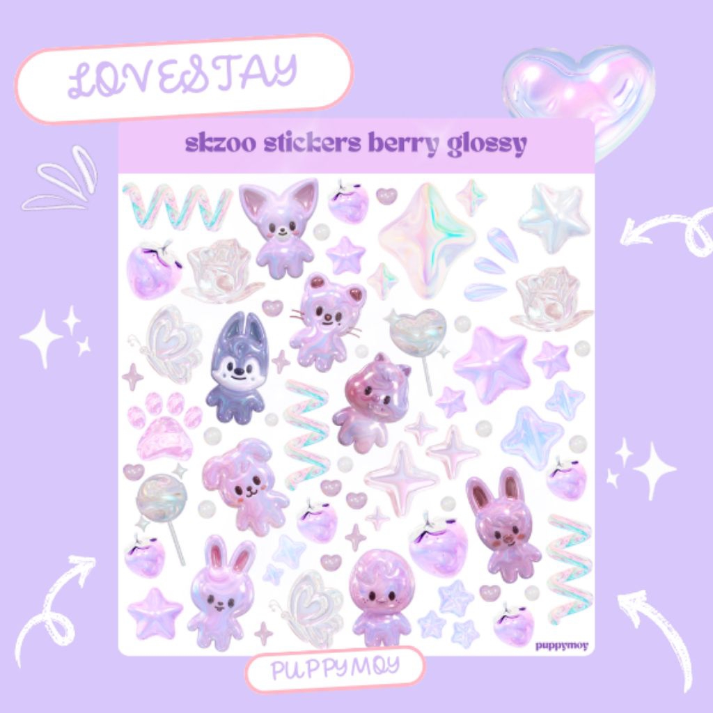 STICKERS GLOSSY DECO KPOP STRAY KIDS SKZOO TAHAN AIR VINLY CUTE WATERPROOF CASE HOLDER PC THUMBLER P