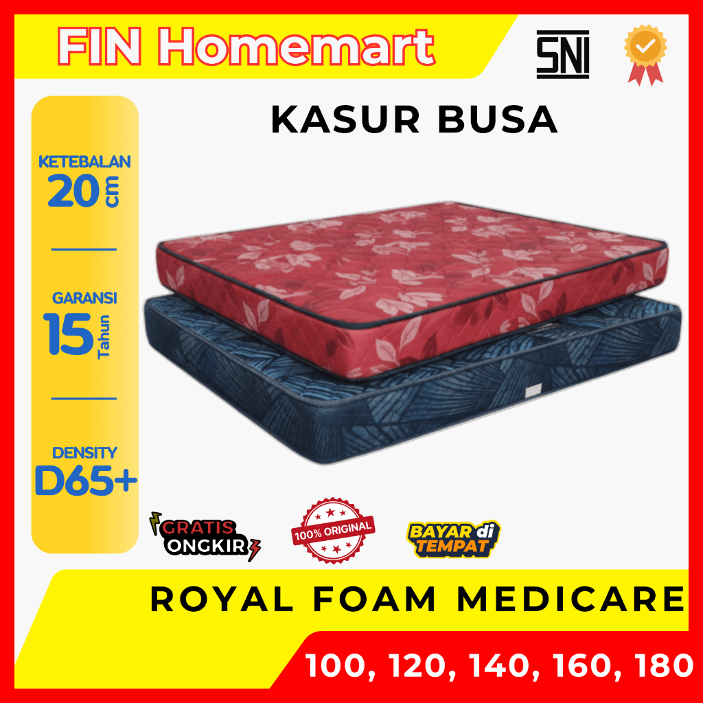 Kasur Busa Royal Foam Medicare Rebounded - 90/100/120/140/160/180/200 - Tebal 18-20 cm