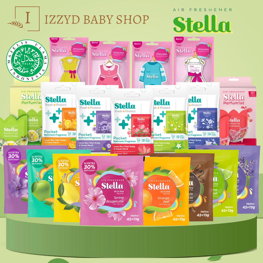 Stella All In One pocket, clip on, daily fogo Lavender Garden Pengharum Ruangan stella gantung stela