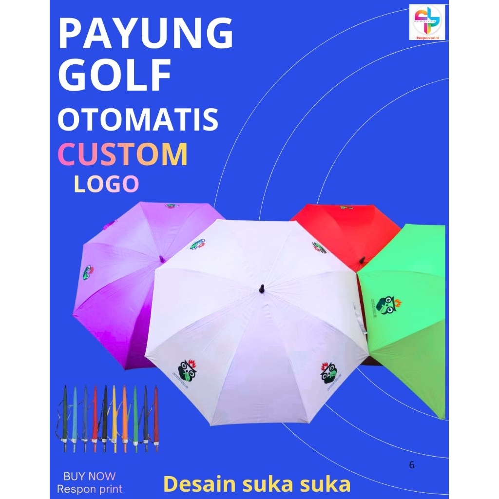 payung golf/payung golf otomatis/paying golf custom/patung golf otomatis logo/paying golf promosi/pa