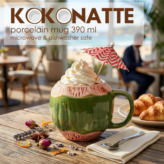 KOKONATTE Porcelain Mug | Cangkir Keramik Kelapa | Coconut Mug