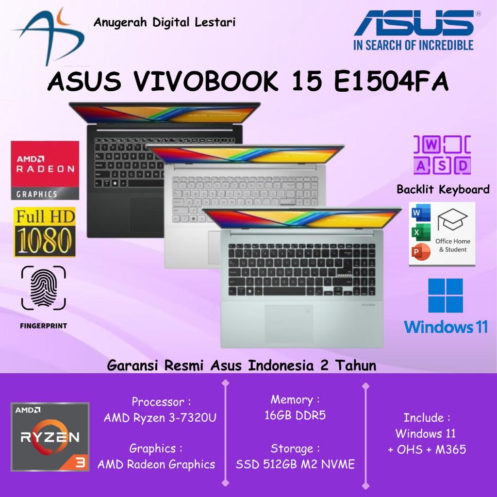 Asus Vivobook 15 E1504FA Ryzen 3-7320U 16GB 512GB WIN 11 OHS+M365 15.6"FHD IPS