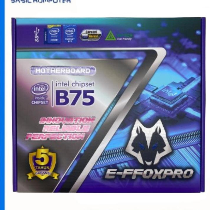 MOTHERBOARD EFFOXPRO B75 ( LGA1155 / B75 / DDR3 / M2 NVME )