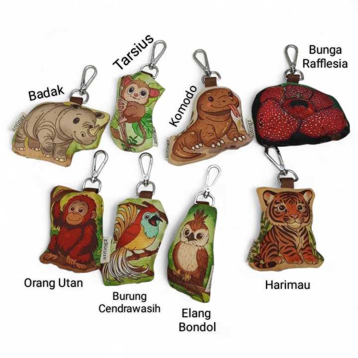 Antingz Bag Charm Flora & Fauna Khas Indonesia