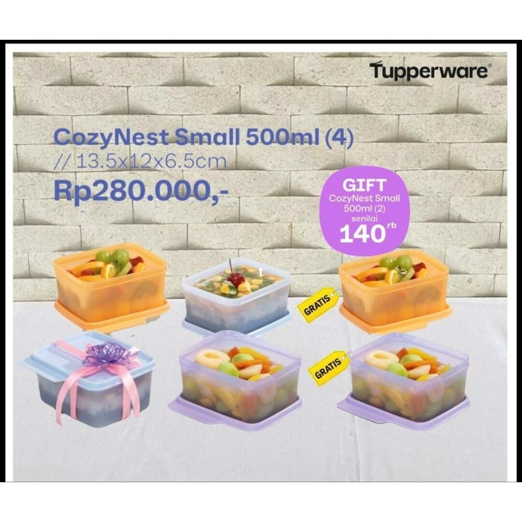 Tupperware small cozy nest harga satuan